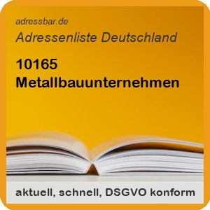 Firmenadressen Liste Metallbauunternehmen