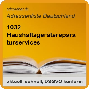 Firmenadressen Liste Haushaltsgerätereparaturservices