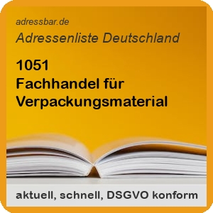 Firmenadressen Liste Fachhandel für Verpackungsmaterial