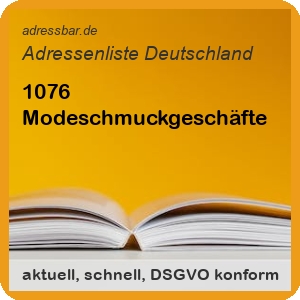 Firmenadressen Liste Modeschmuckgeschäfte