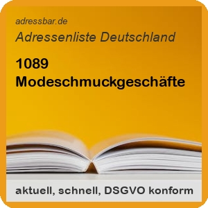 Firmenadressen Liste Modeschmuckgeschäfte