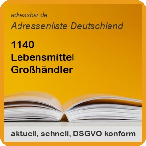 Firmenadressen Liste Lebensmittel Großhändler