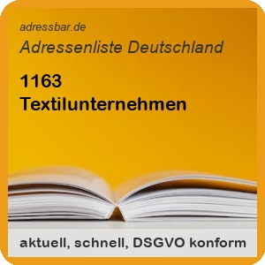 Firmenadressen Liste Textilunternehmen