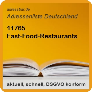 Firmenadressen Liste Fast-Food-Restaurants