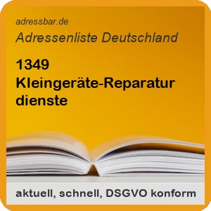 Firmenadressen Liste Kleingeräte-Reparaturdienste