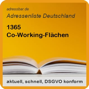 Firmenadressen Liste Co-Working-Flächen