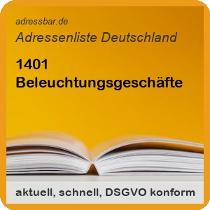 Firmenadressen Liste Beleuchtungsgeschäfte