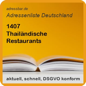 Firmenadressen Liste Thailändische Restaurants