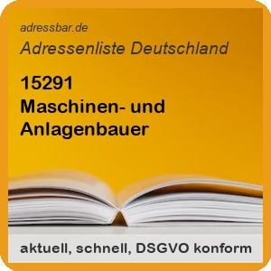 Firmenadressen Liste Maschinen- und Anlagenbauer