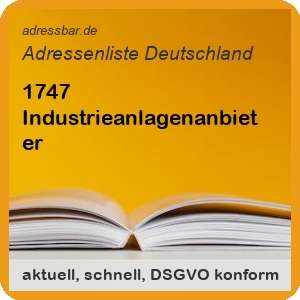 Firmenadressen Liste Industrieanlagenanbieter