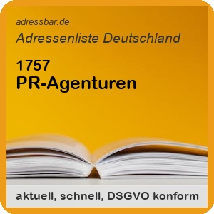 Firmenadressen Liste PR-Agenturen