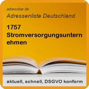 Firmenadressen Liste Stromversorgungsunternehmen