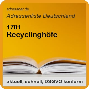 Firmenadressen Liste Recyclinghöfe