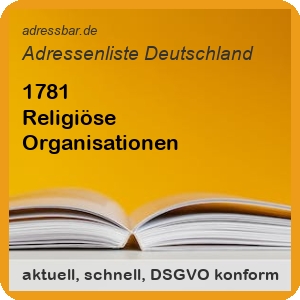 Firmenadressen Liste Religiöse Organisationen