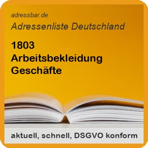 Firmenadressen Liste Arbeitsbekleidung Geschäfte