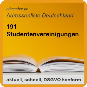 Firmenadressen Liste Studentenvereinigungen