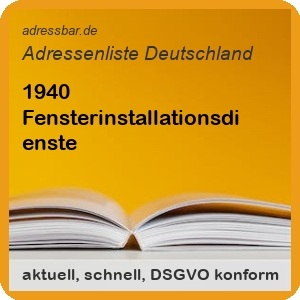 Firmenadressen Liste Fensterinstallationsdienste