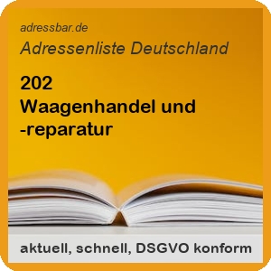 Firmenadressen Liste Waagenhandel und -reparatur