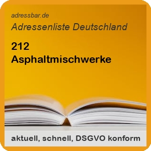 Firmenadressen Liste Asphaltmischwerke