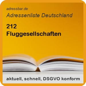 Firmenadressen Liste Fluggesellschaften