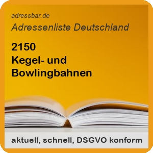 Firmenadressen Liste Kegel- und Bowlingbahnen