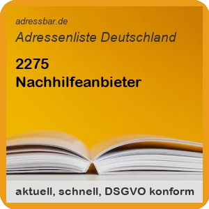 Firmenadressen Liste Nachhilfeanbieter