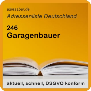 Firmenadressen Liste Garagenbauer