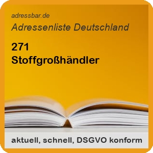 Firmenadressen Liste Stoffgroßhändler