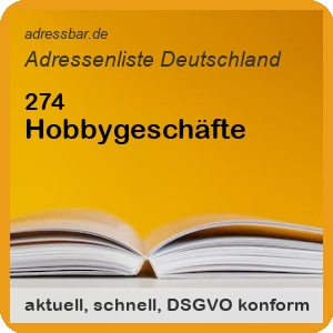 Firmenadressen Liste Hobbygeschäfte