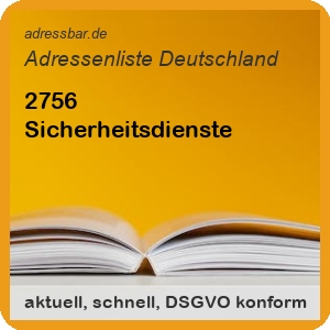 Firmenadressen Liste Sicherheitsdienste