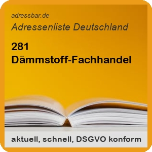 Firmenadressen Liste Dämmstoff-Fachhandel