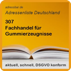 Firmenadressen Liste Fachhandel für Gummierzeugnisse