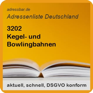 Firmenadressen Liste Kegel- und Bowlingbahnen