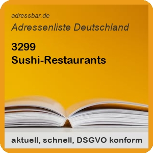 Firmenadressen Liste Sushi-Restaurants