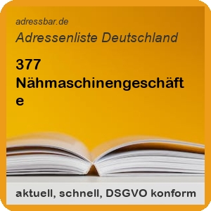 Firmenadressen Liste Nähmaschinengeschäfte