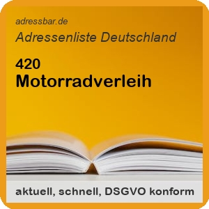 Firmenadressen Liste Motorradverleih