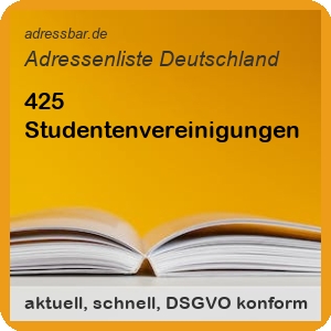 Firmenadressen Liste Studentenvereinigungen