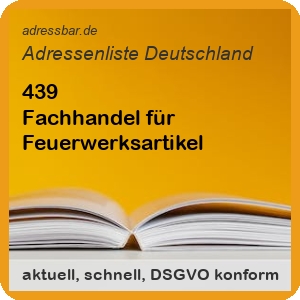 Firmenadressen Liste Fachhandel für Feuerwerksartikel