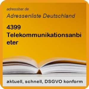 Firmenadressen Liste Telekommunikationsanbieter