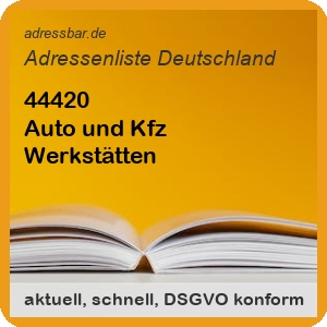 Firmenadressen Liste Auto und Kfz Werkstätten