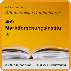 Firmenadressen Liste Marktforschungsinstitute