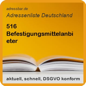 Firmenadressen Liste Befestigungsmittelanbieter