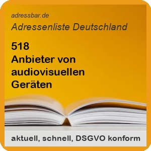 Firmenadressen Liste Anbieter von audiovisuellen Geräten