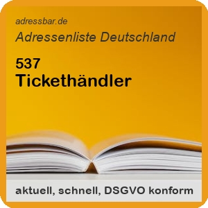 Firmenadressen Liste Tickethändler
