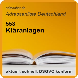 Firmenadressen Liste Kläranlagen