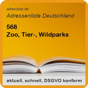 Firmenadressen Liste Zoo, Tier-, Wildparks