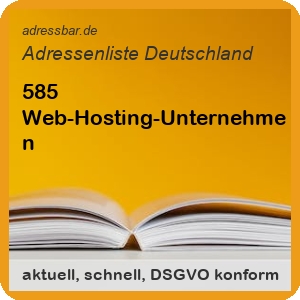Firmenadressen Liste Web-Hosting-Unternehmen