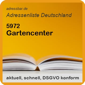 Firmenadressen Liste Gartencenter