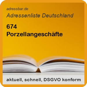 Firmenadressen Liste Porzellangeschäfte