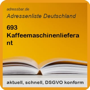 Firmenadressen Liste Kaffeemaschinenlieferant